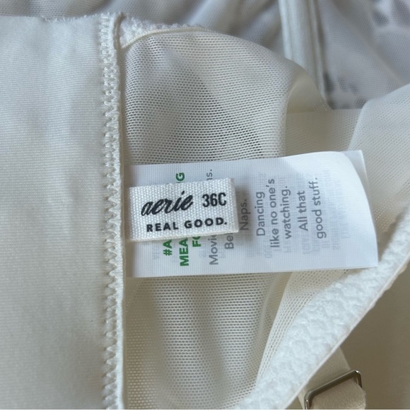 Aerie Floral Cropped Eyelet Corset Bra 36C NWT - Picture 6 of 7